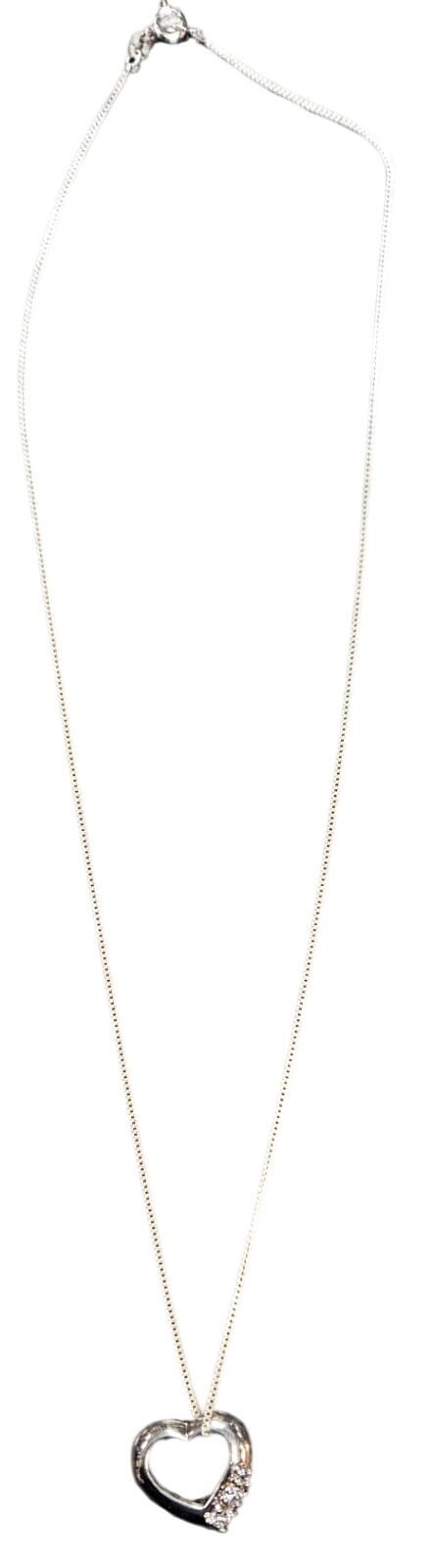 Silver Chain with Silver Heart Pendant