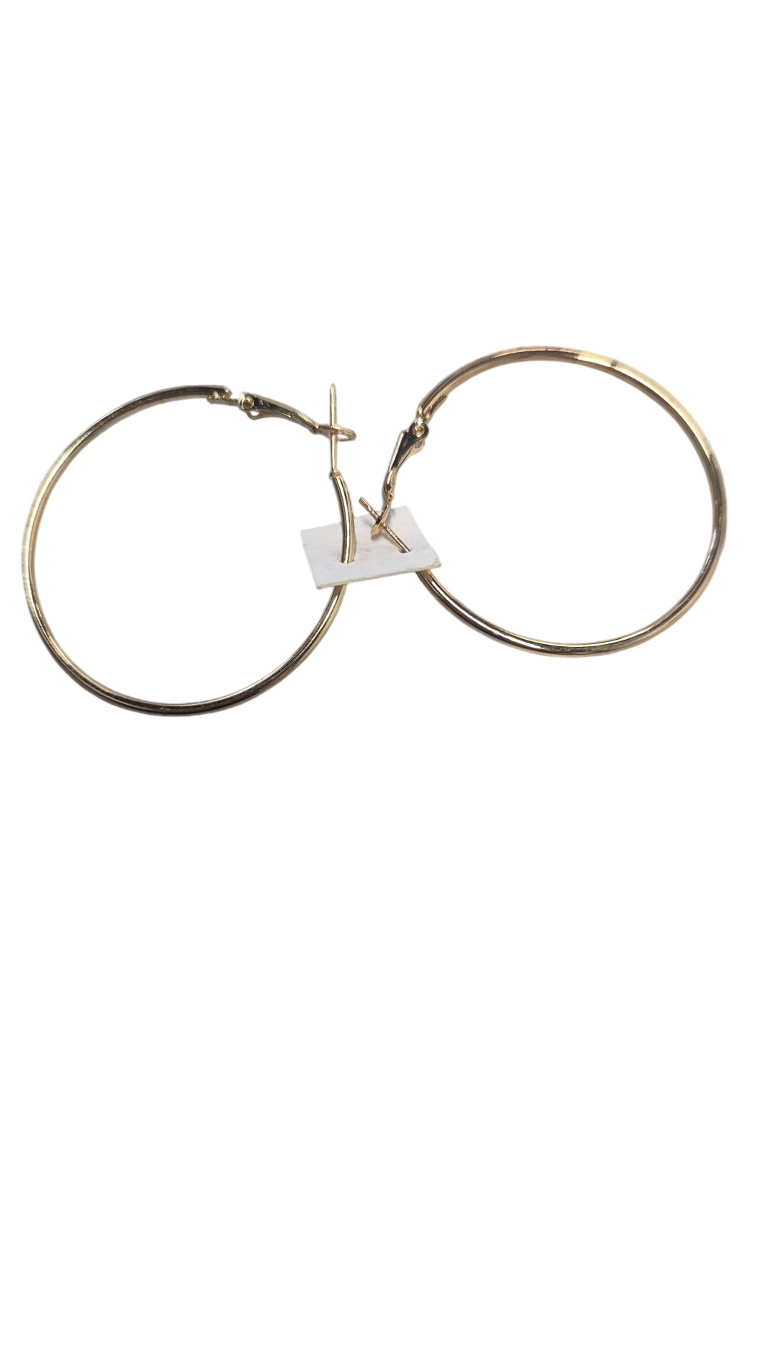 Polished Gold Hoop Earrings - Costome