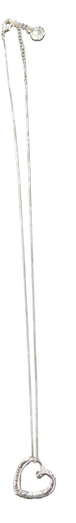 Sister and Friend Heart Necklace