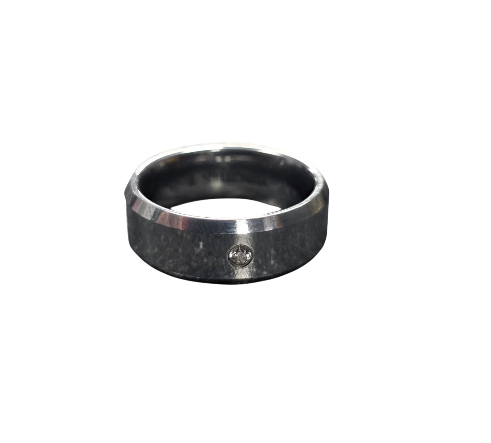 Tungsten Diamond Ring – Size R