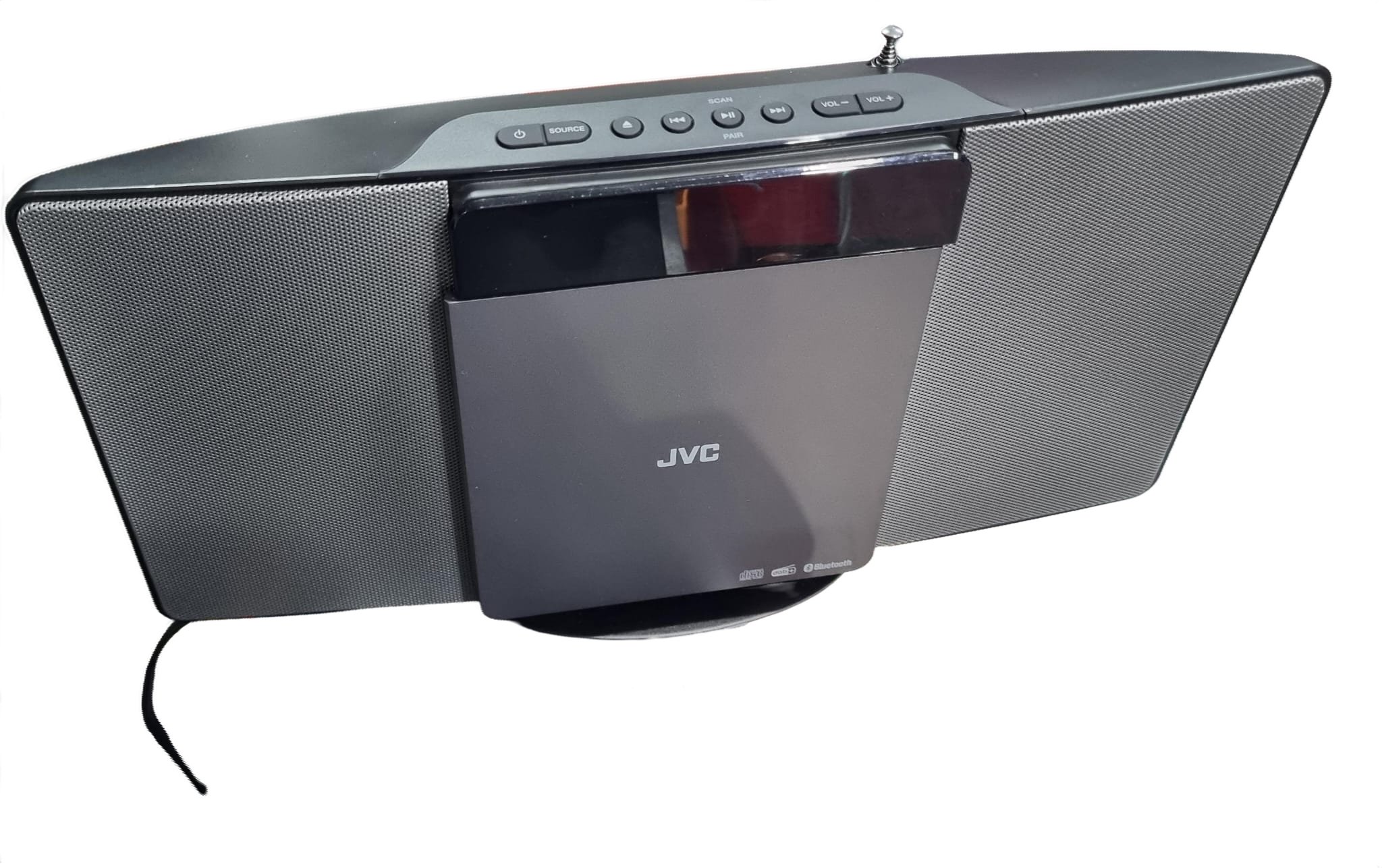 JVC - RD-D325B - Bluetooth Flat Panel Hi-Fi System - Dark Grey - With Remote - No Box