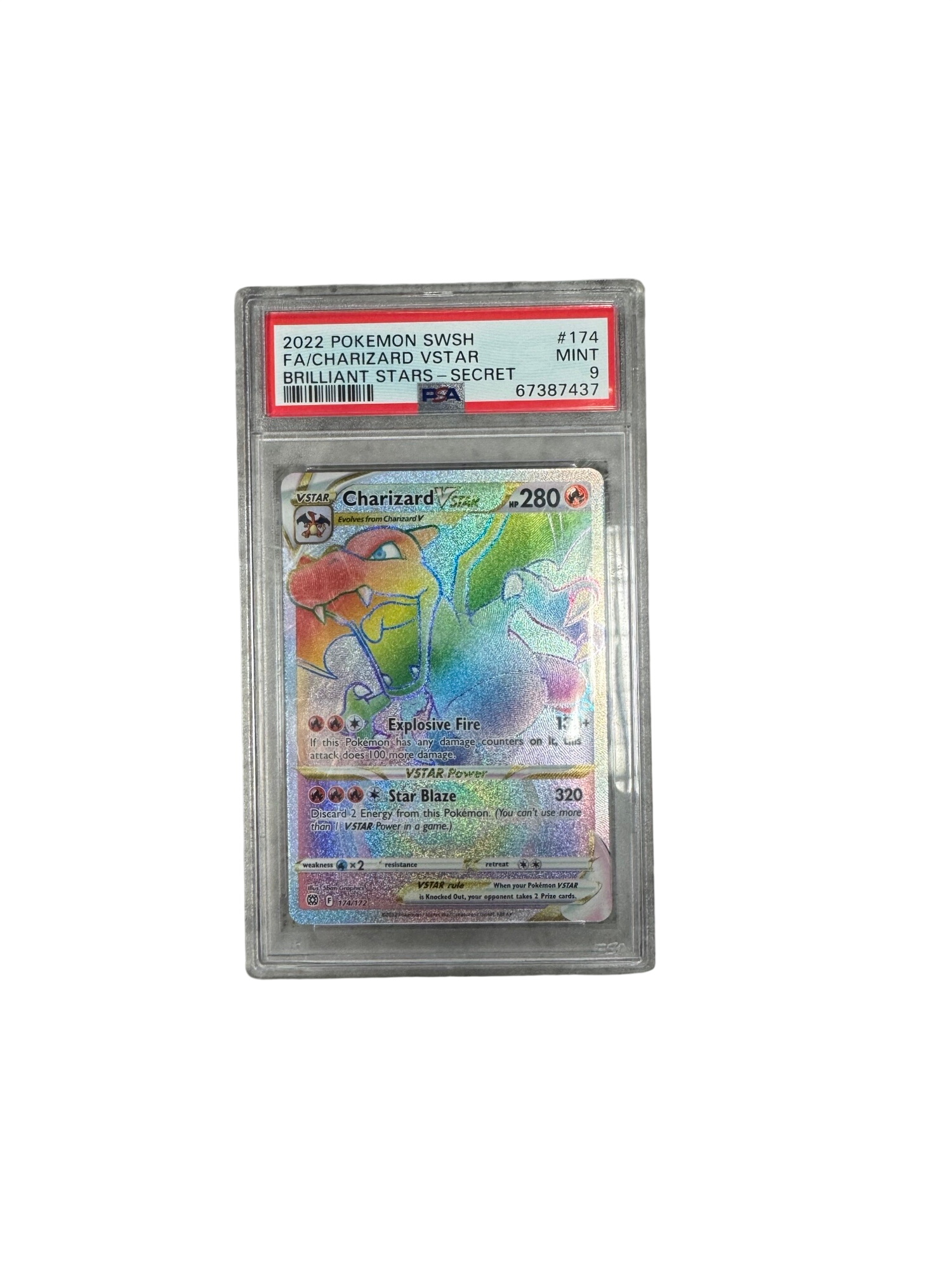 Pokemon Charizard Vstar Brilliant Star  PSA 9