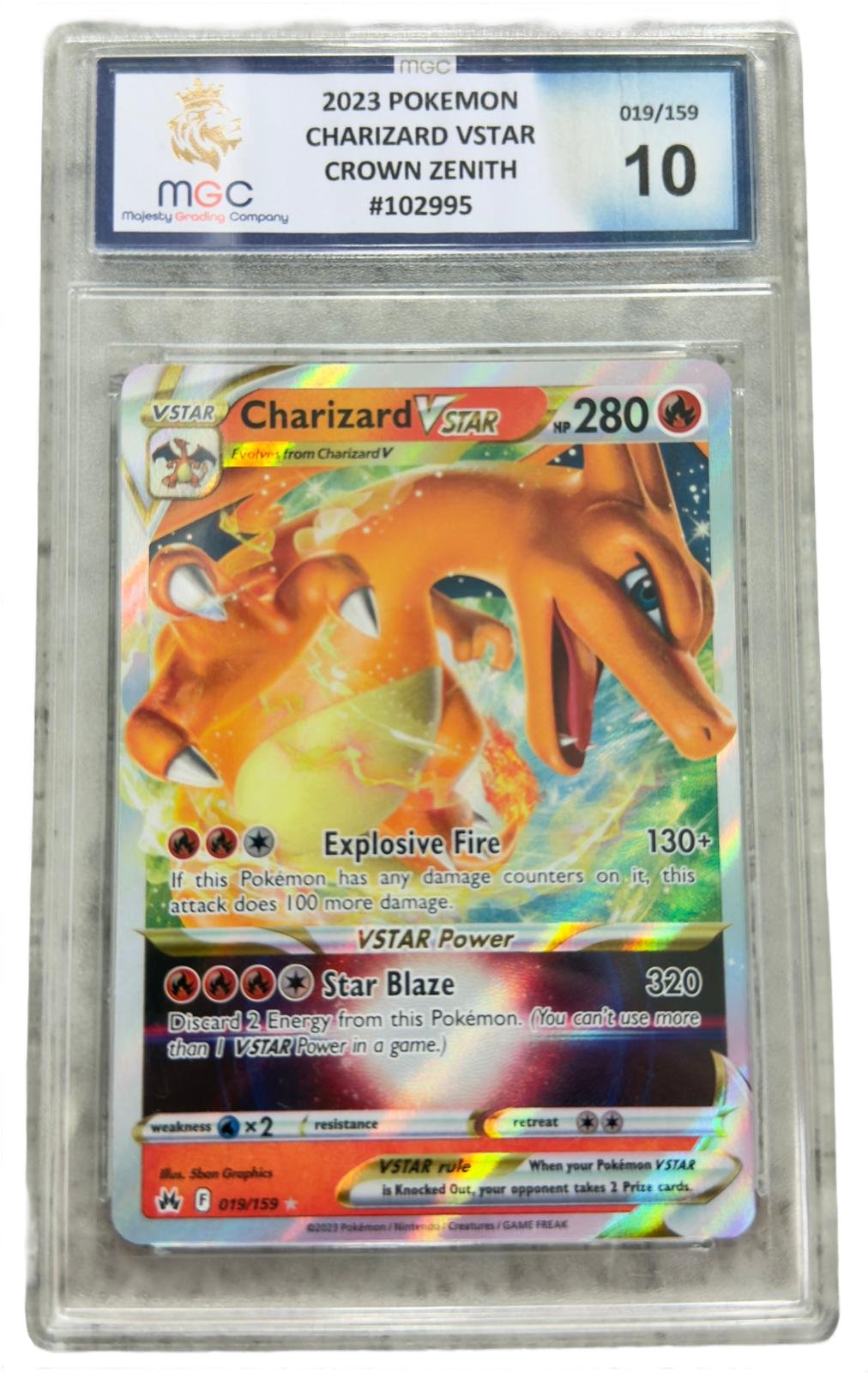 2023 Pokemon Charizard Vstar Crown Zenith 019/059 - Grade 10 Pokemon Card