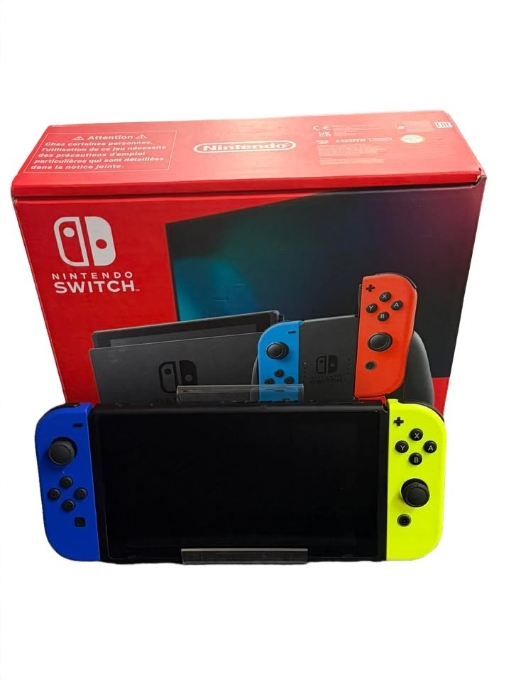 Nintendo Switch Neon Boxed No Charger