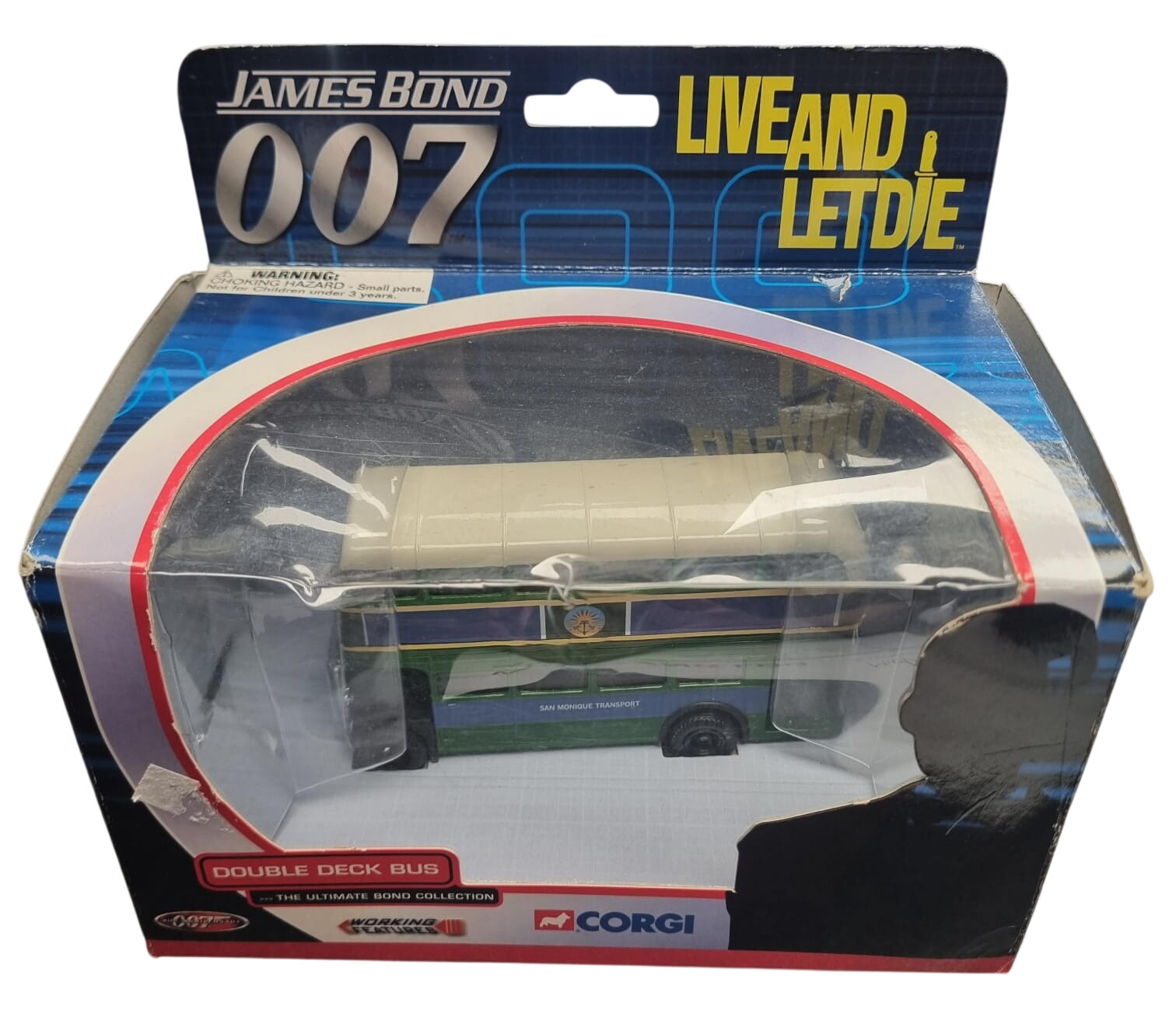 Corgi - TY06102 - James Bond Double Decker Bus - MIB Live And Let Die