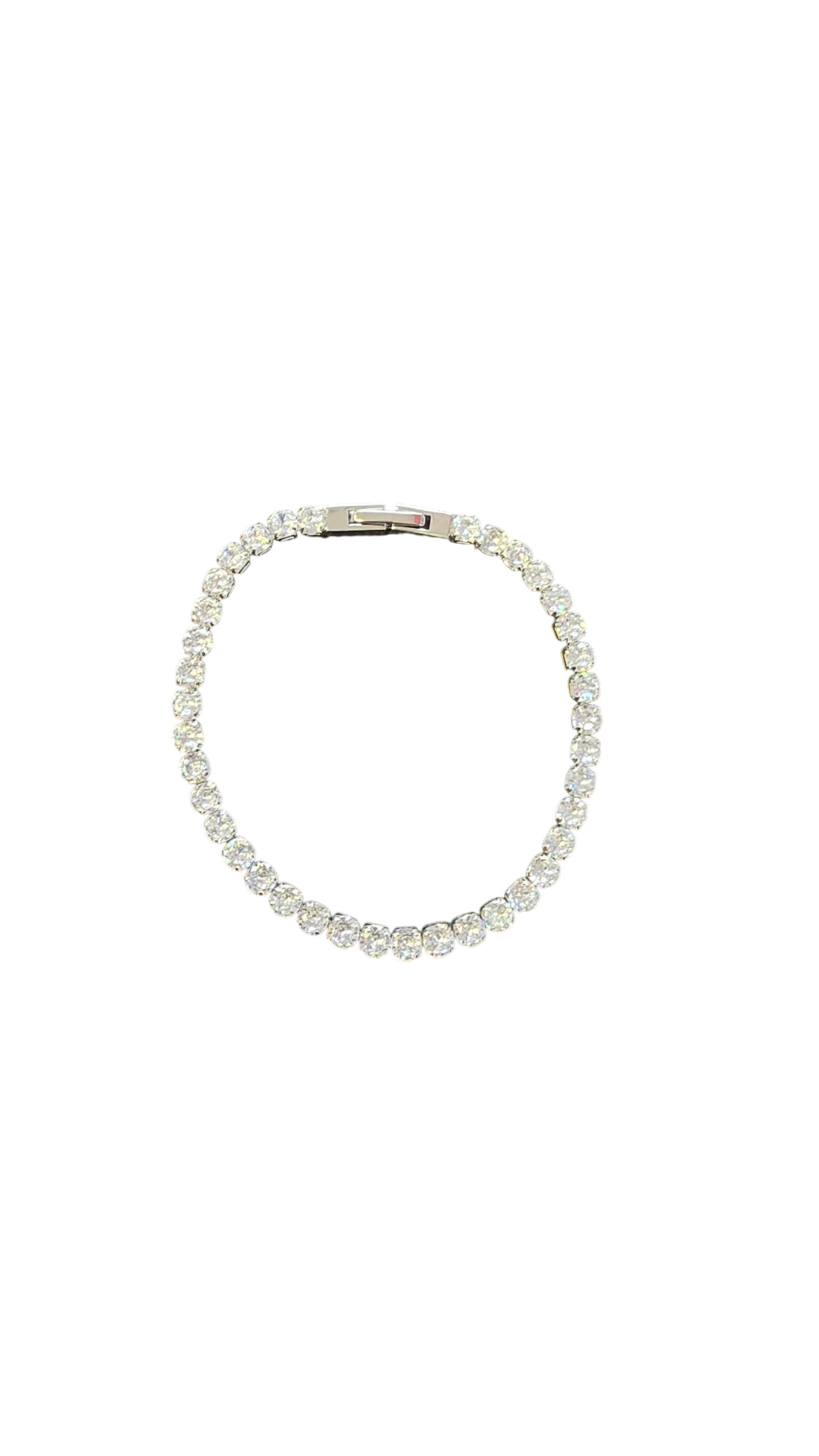 Ladies Silver Tennis Bracelet 4mm