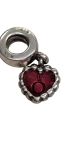 Pandora Moments metallic red heart charm