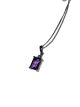 Silver Chain With Purple Stone