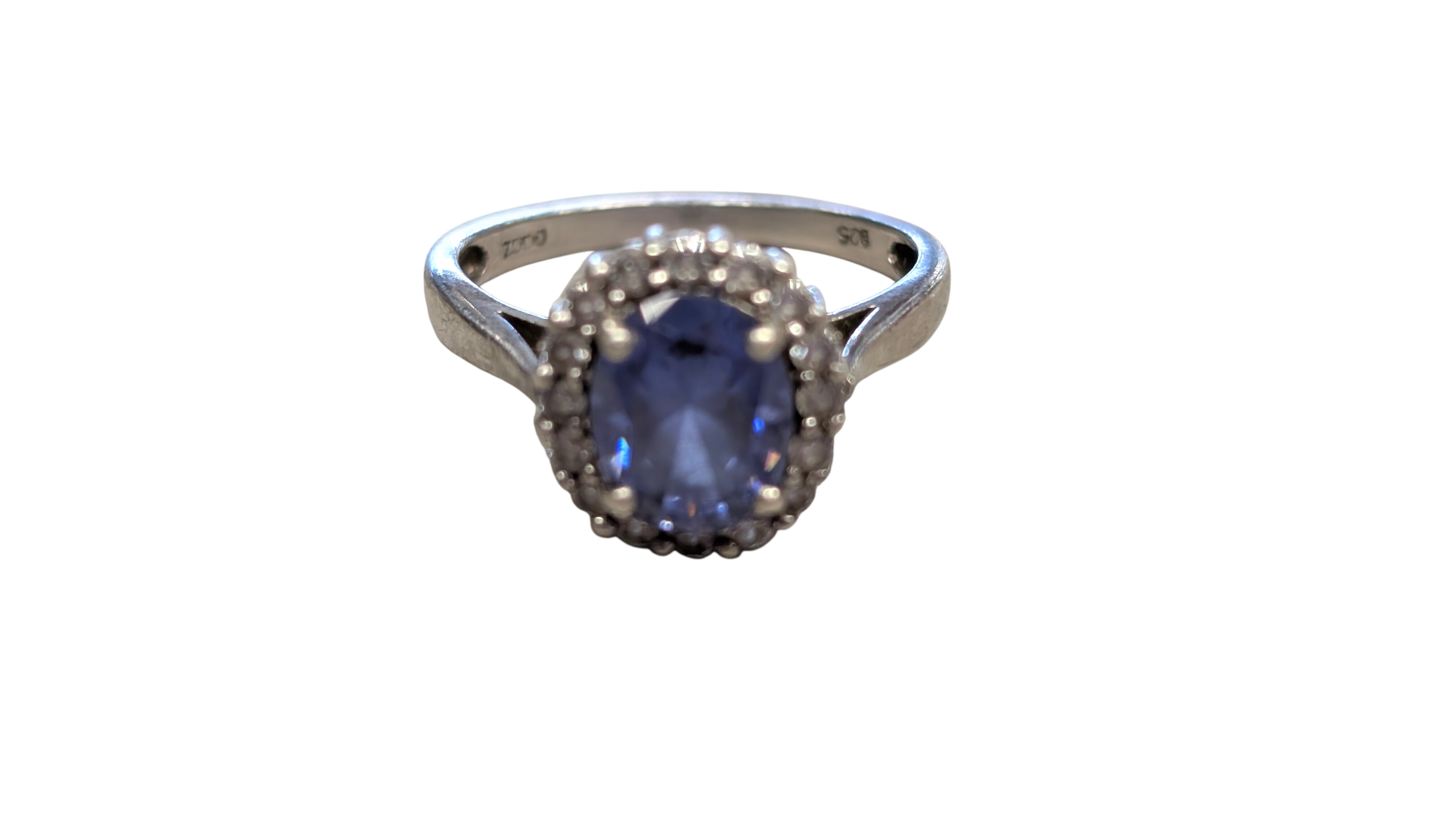 Silver Ring with Purple Stone 925G
